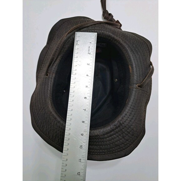 Duluth Waxed Canvas Outback Distressed Weathered Indiana Jones Hat Size XL Brown - Picture 9 of 9